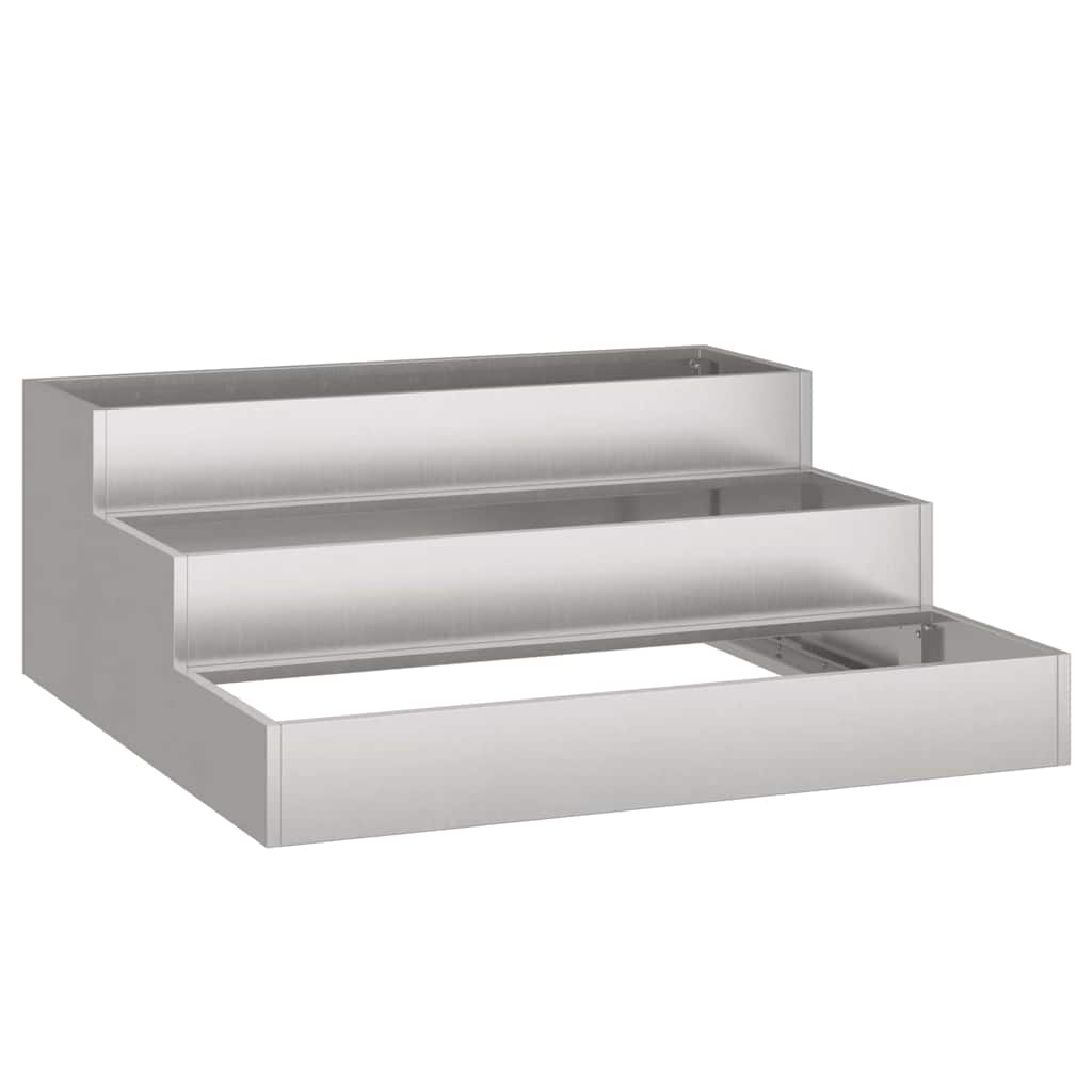 vidaXL Vaso de Jardim Ferro Enferrujado 90 x 90 x 35 cm