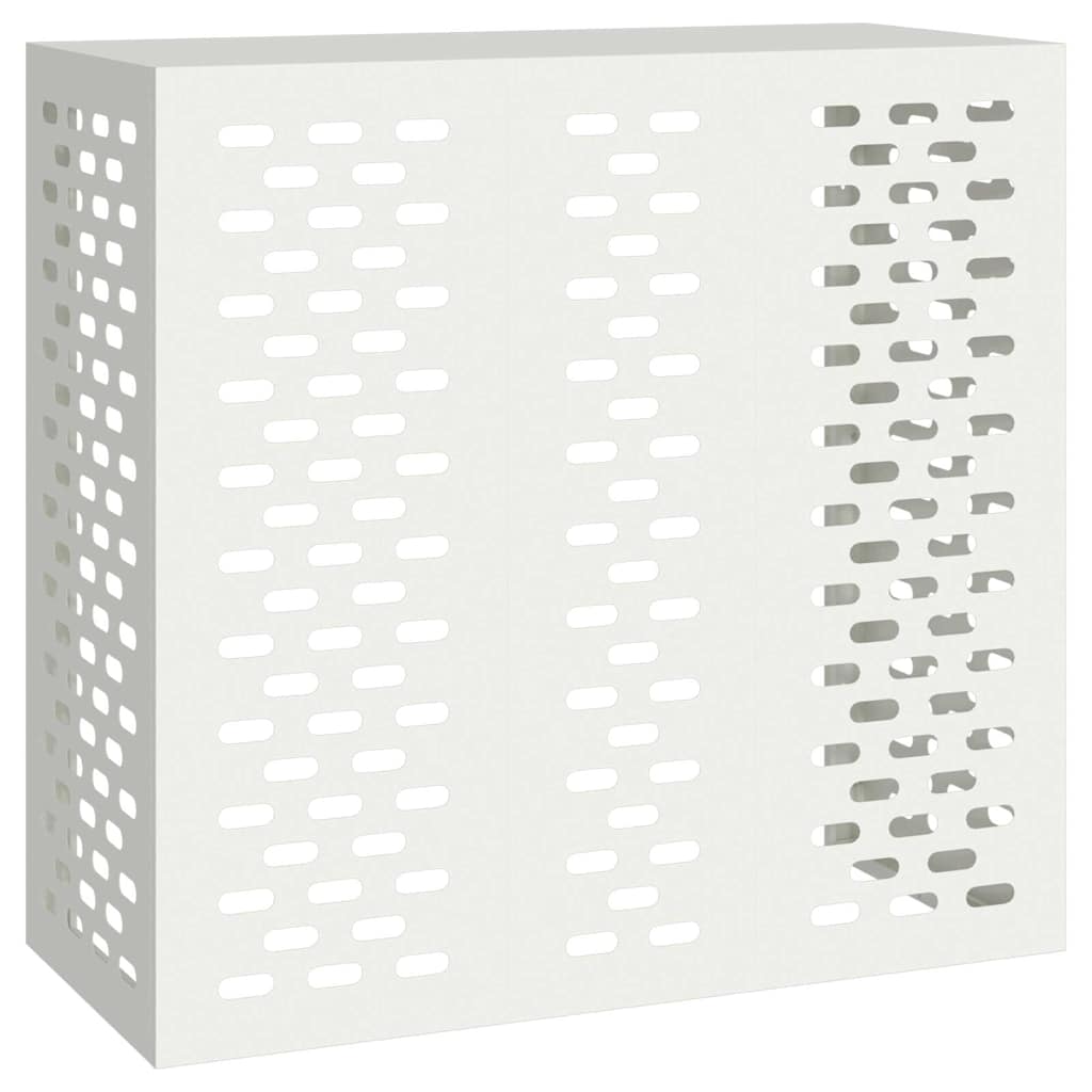 vidaXL Capa de Ar Condicionado Branco 110 x 50 x 105 cm Aço