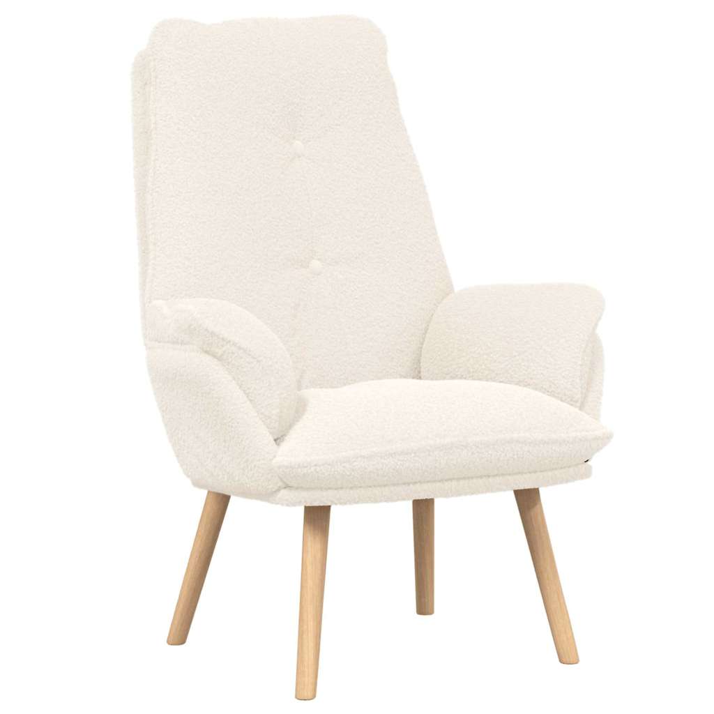 vidaXL poltrona Creme 69 x 74 x 93 cm Tecido Sherpa