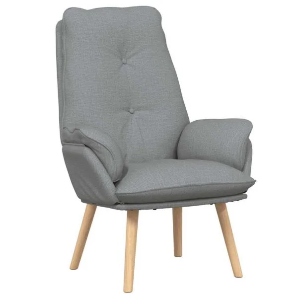 vidaXL Poltrona Cinzento-claro 69 X 74 X 93 cm Tecido e Contraplacado - 2999982149
