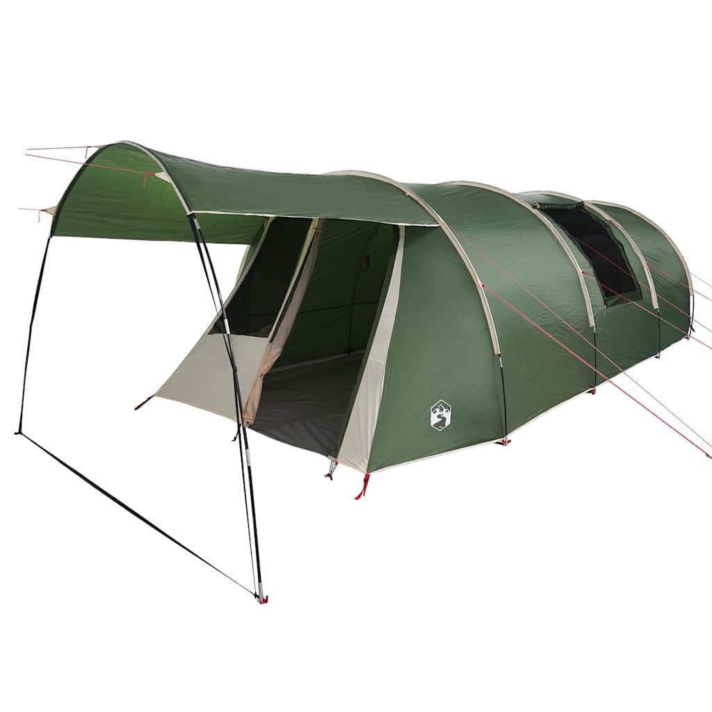 vidaXL Barraca túnel para 4 pessoas Verde e Branco 740 x 370 x 220 cm