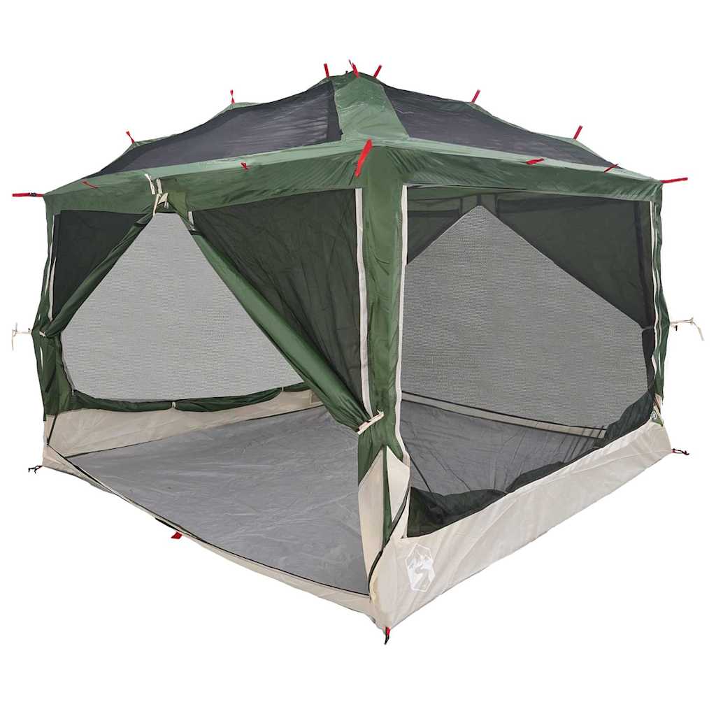 vidaXL Tenda interna para 7 pessoas Verde e Cinza 300 x 300 x 250 cm