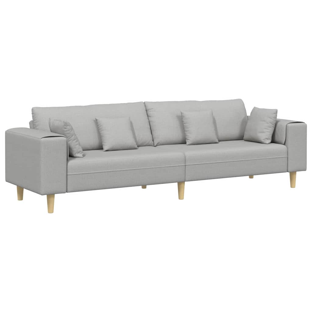 vidaXL Sofá Cinza Nuvem 250 x 77 x 76 cm tecido