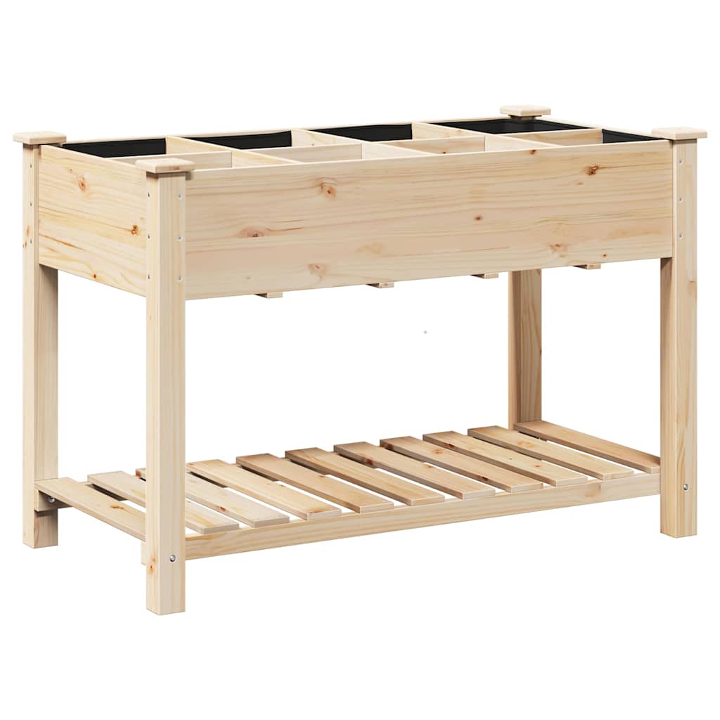 vidaXL Vaso de Jardim Bege 115 x 59 x 76,5 cm Madeira de Fir Sólida
