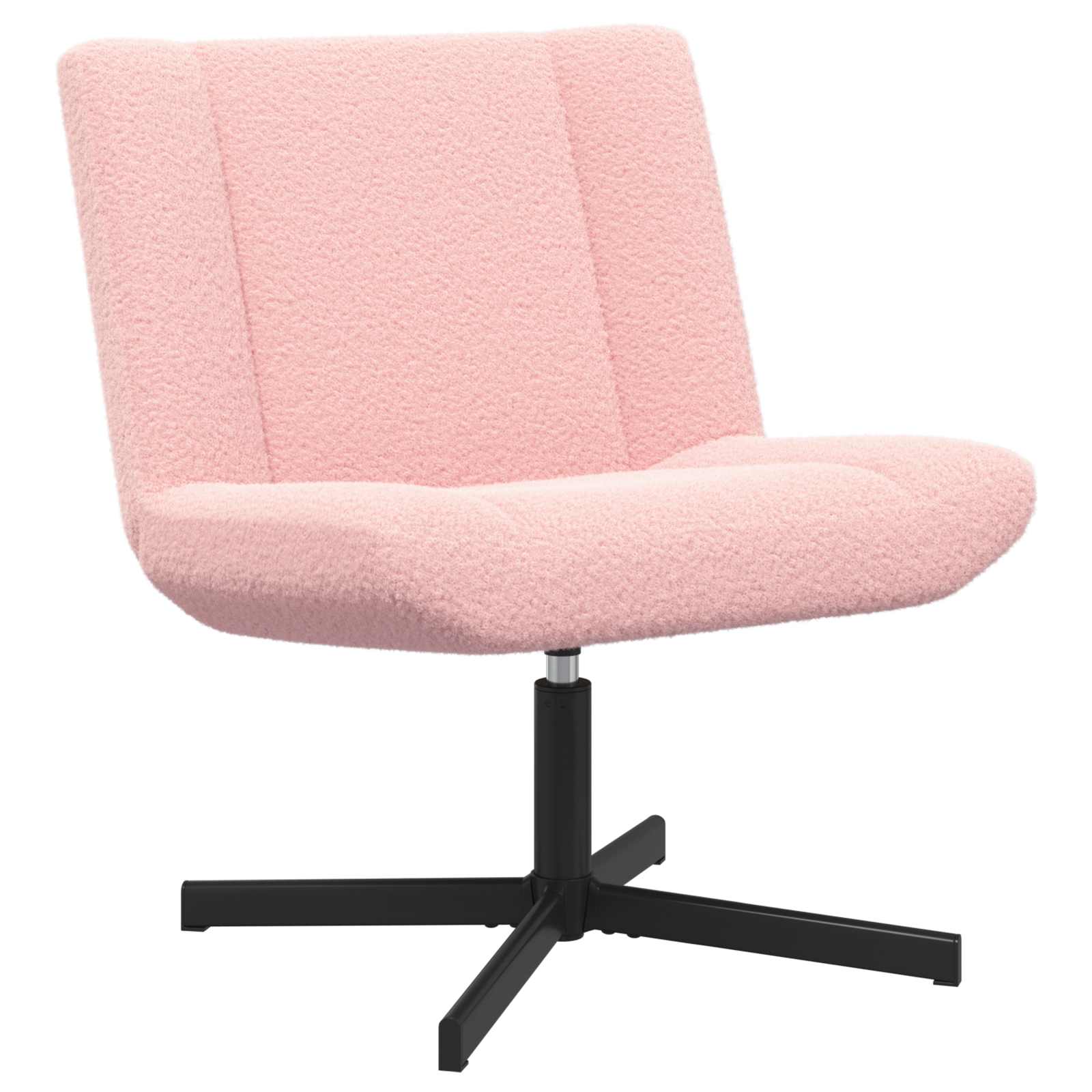 vidaXL Cadeira giratória Rosa 63 x 75 x 76 cm Pele de Ovelha