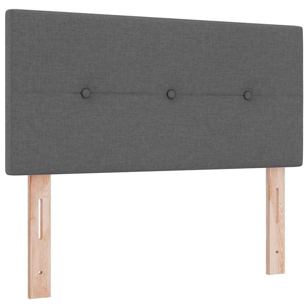 vidaXL Cabeceira Ajustável em Altura Cinza Escuro 90 cm tecido