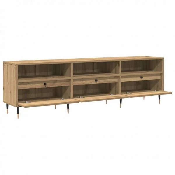 vidaXL Móvel para TV Carvalho Artesanal 150 x 30 x 45 cm - 197968595