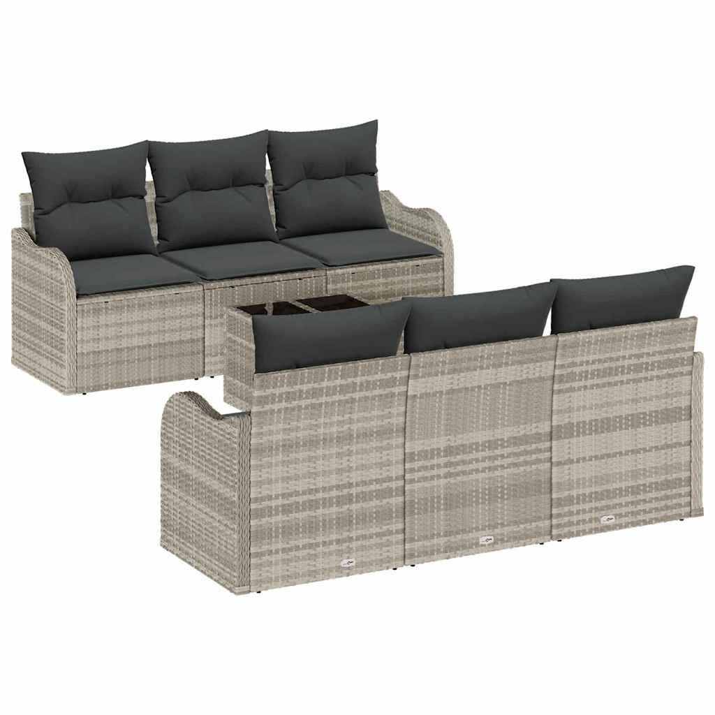 vidaXL Conjunto de Sofá de Jardim Cinzento-claro 55 x 55 x 37 cm