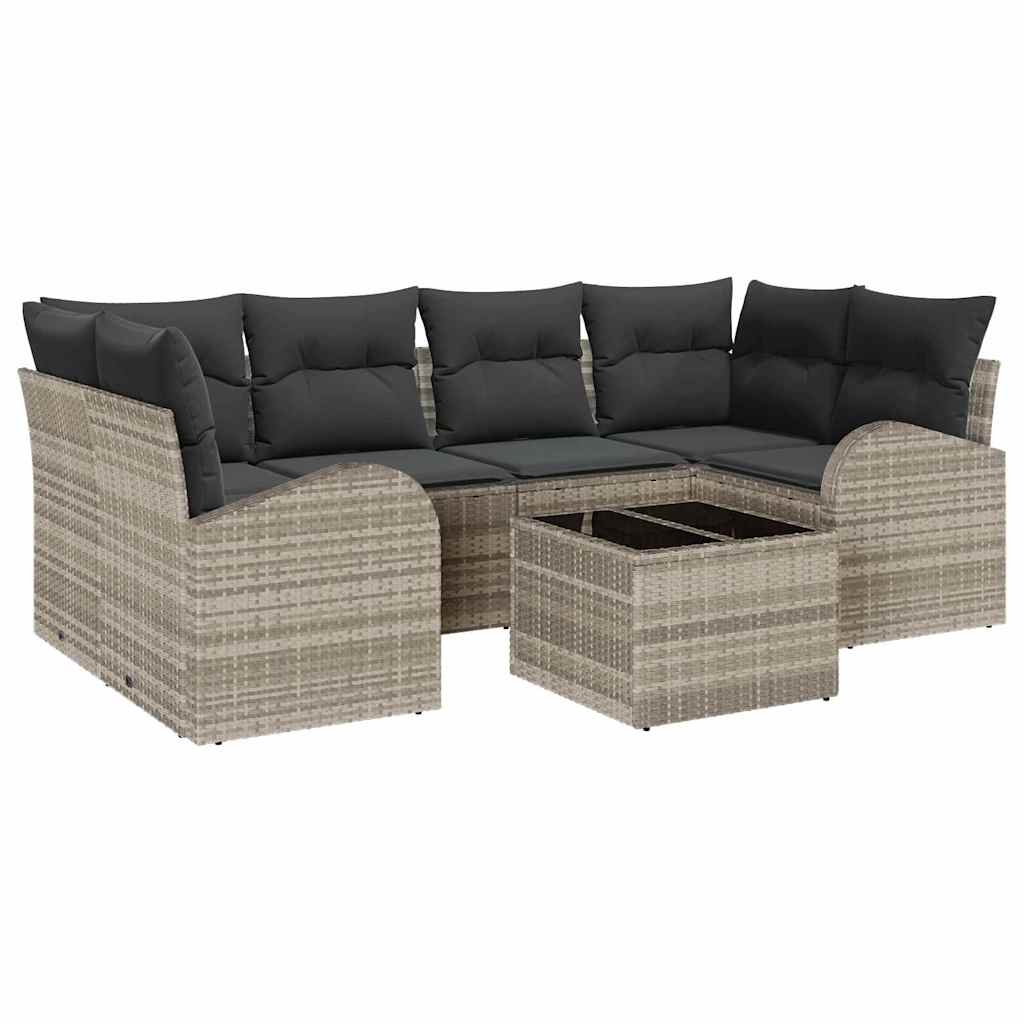 vidaXL Conjunto de Sofá de Jardim Cinzento-claro 55 x 55 x 37 cm