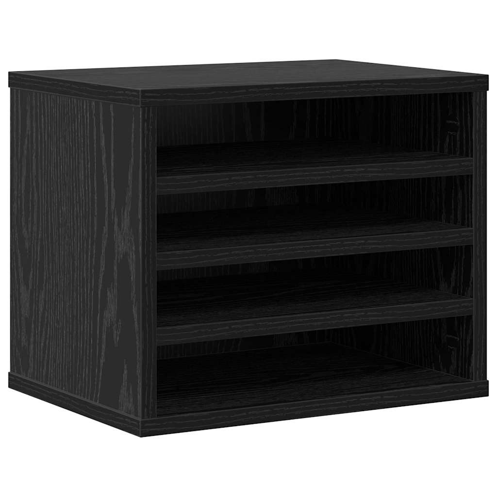vidaXL Organizador de Mesa Carvalho Preto 36 x 26 x 29,5 cm