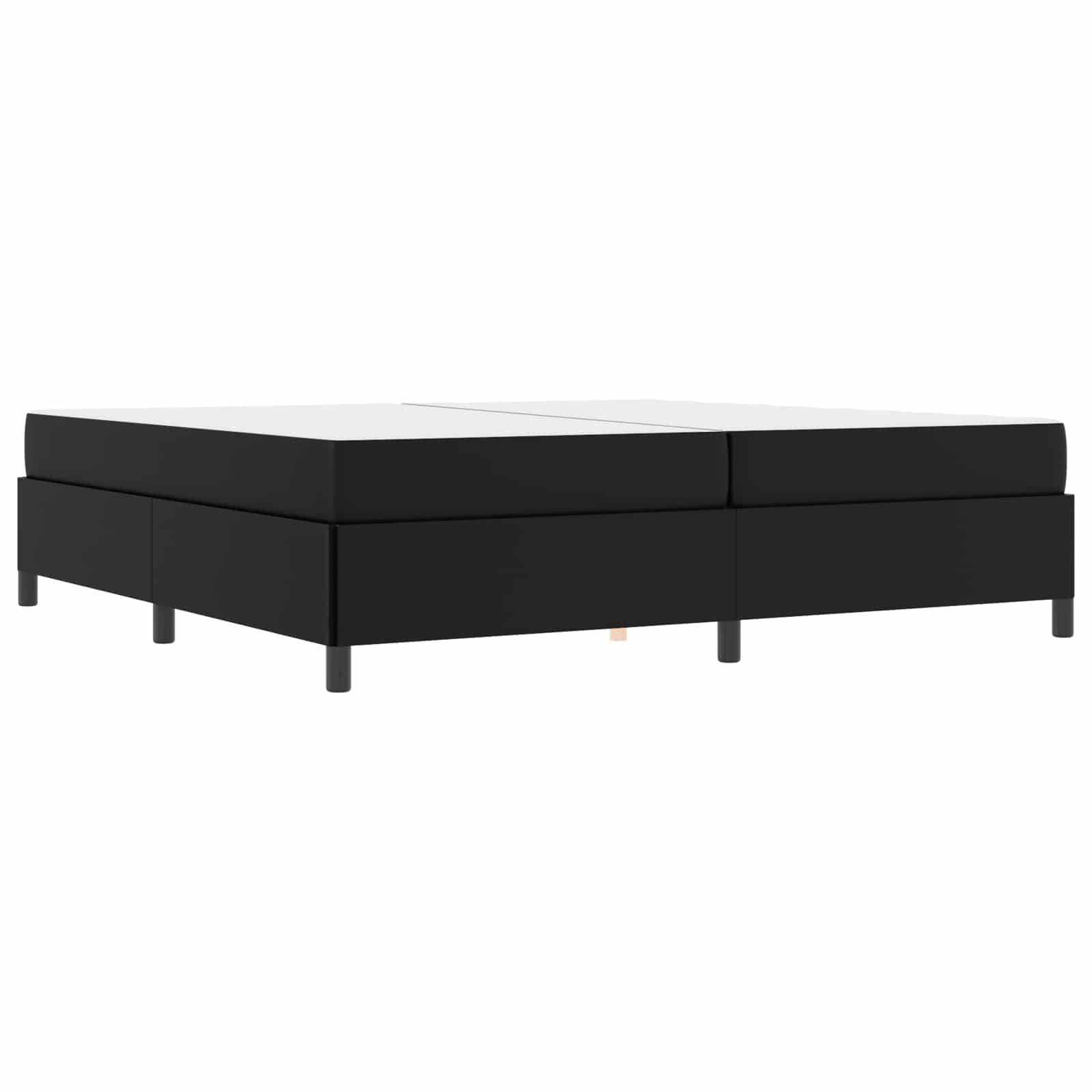 vidaXL Estrutura da Cama com colchão Preto 200 x 200 cm tecido