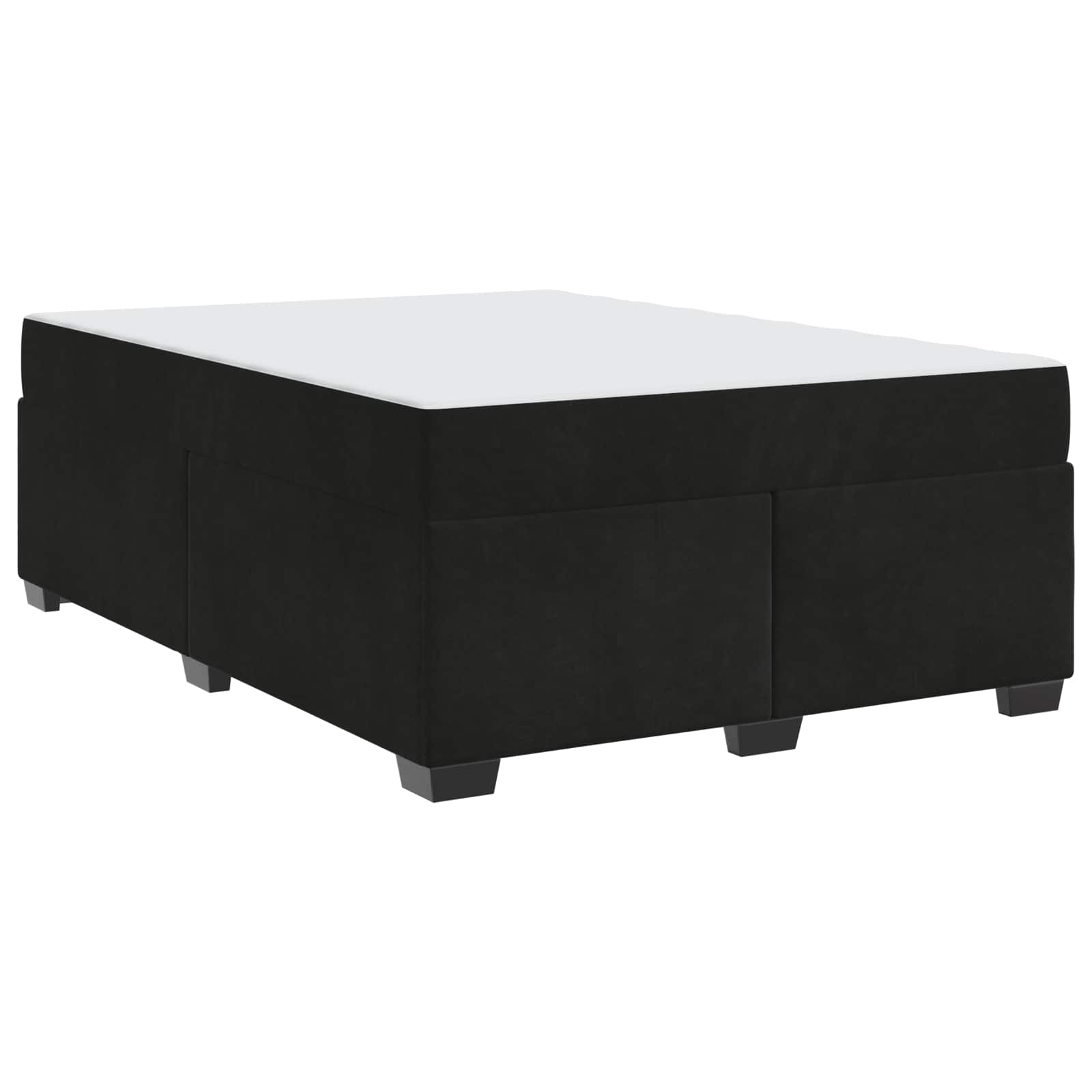 vidaXL Estrutura da Cama com colchão Preto 140 x 200 cm tecido