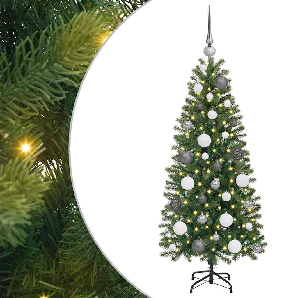 vidaXL Árvore de Natal Artificial com 150 LEDs Verde 120 cm PE e PVC