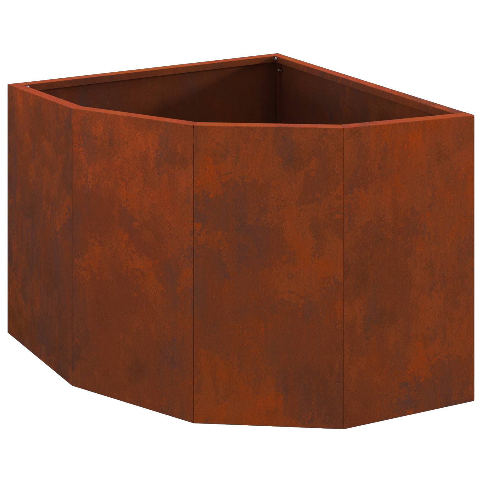 vidaXL Vaso de Canto Ferro Enferrujado 45 x 45 x 35 cm Aço corten
