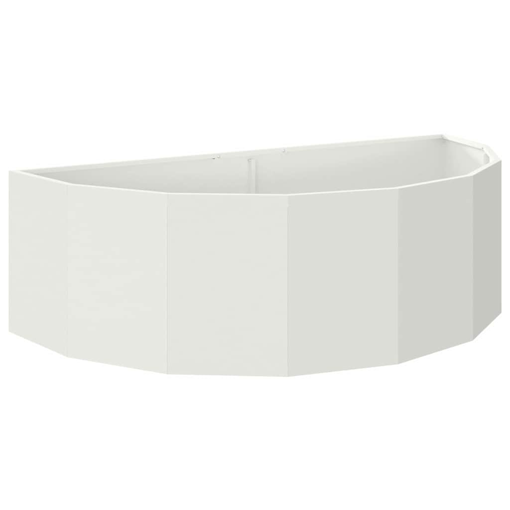 vidaXL Floreira Branco 120 x 60 x 35 cm Aço
