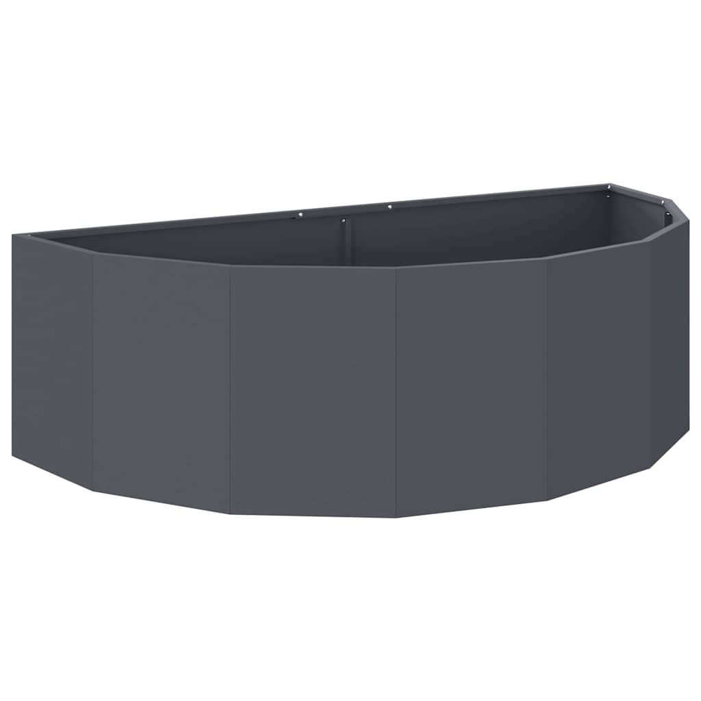 vidaXL Floreira Antracite 120 x 60 x 35 cm Aço