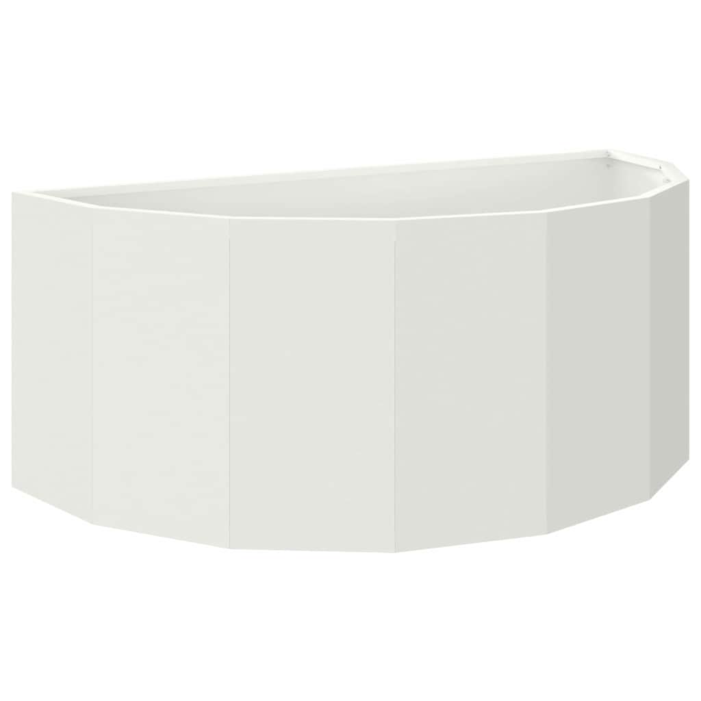 vidaXL Floreira Branco 90 x 45 x 35 cm Aço