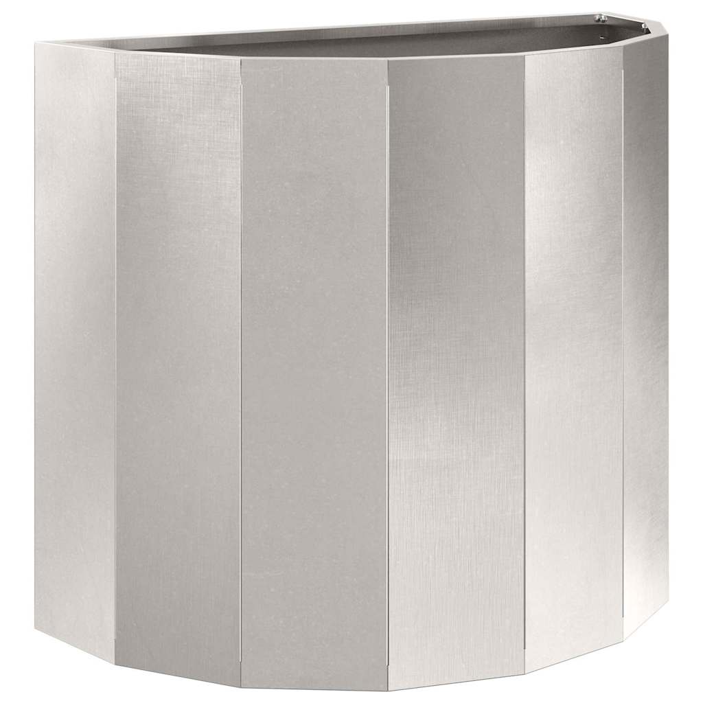 vidaXL Floreira Prateado 60 x 30 x 50 cm Aço inoxidável