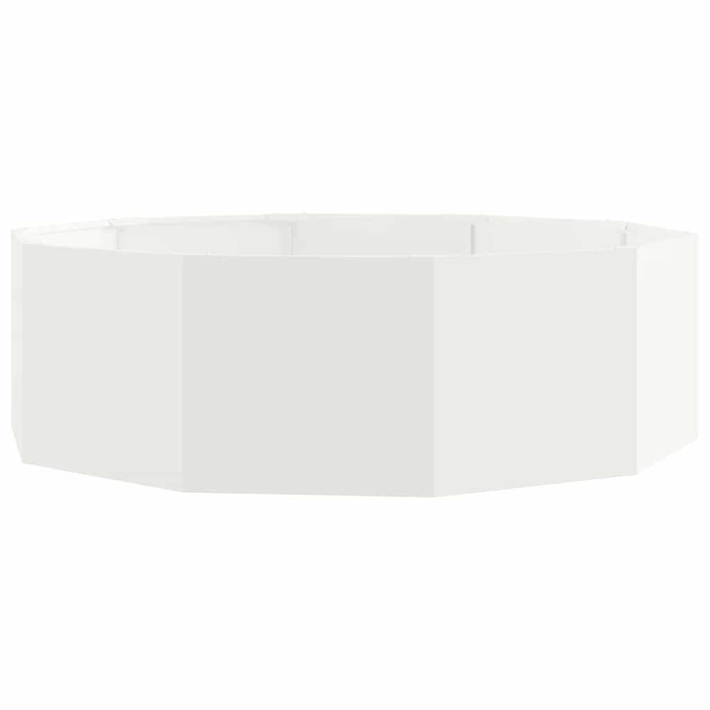 vidaXL Floreira Branco 120 x 120 x 35 cm Aço
