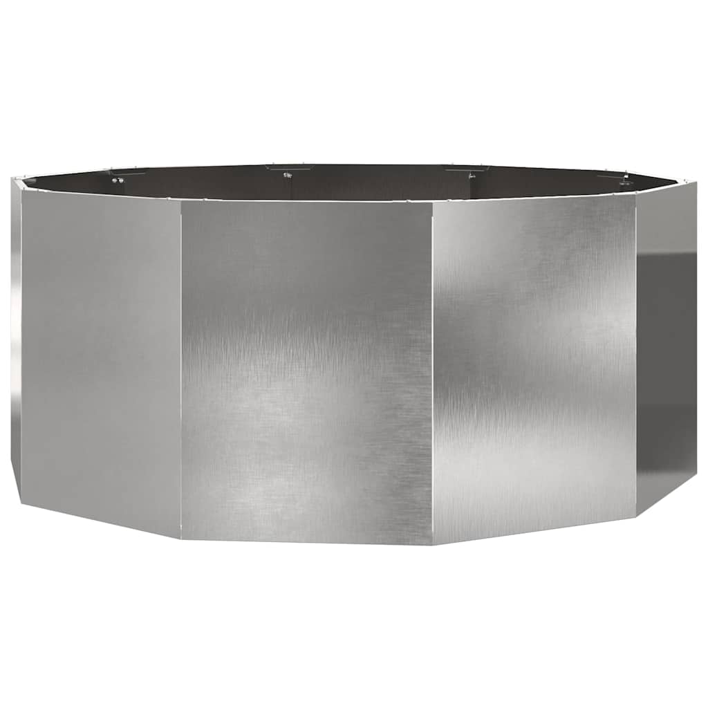 vidaXL Floreira Prateado 120 x 120 x 50 cm Aço inoxidável