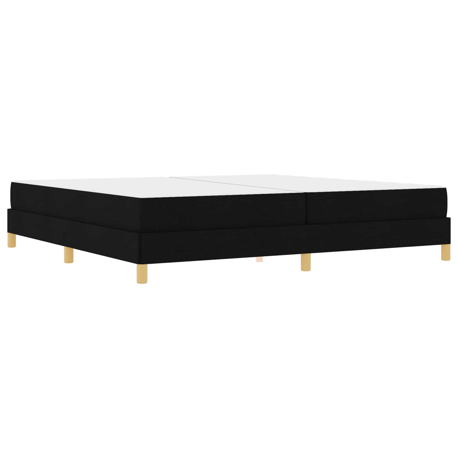 vidaXL Cama Box com colchão Preto 200 x 200 cm tecido