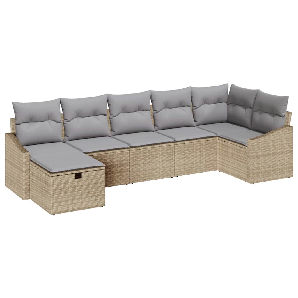 vidaXL Conjunto de Sofás com almofada 8 pcs vime PE