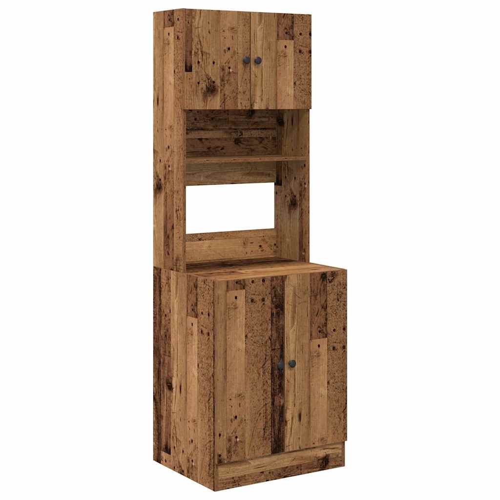 vidaXL Buffet de Cozinha 2 pcs Madeira antiga 60 x 50 x 180 cm