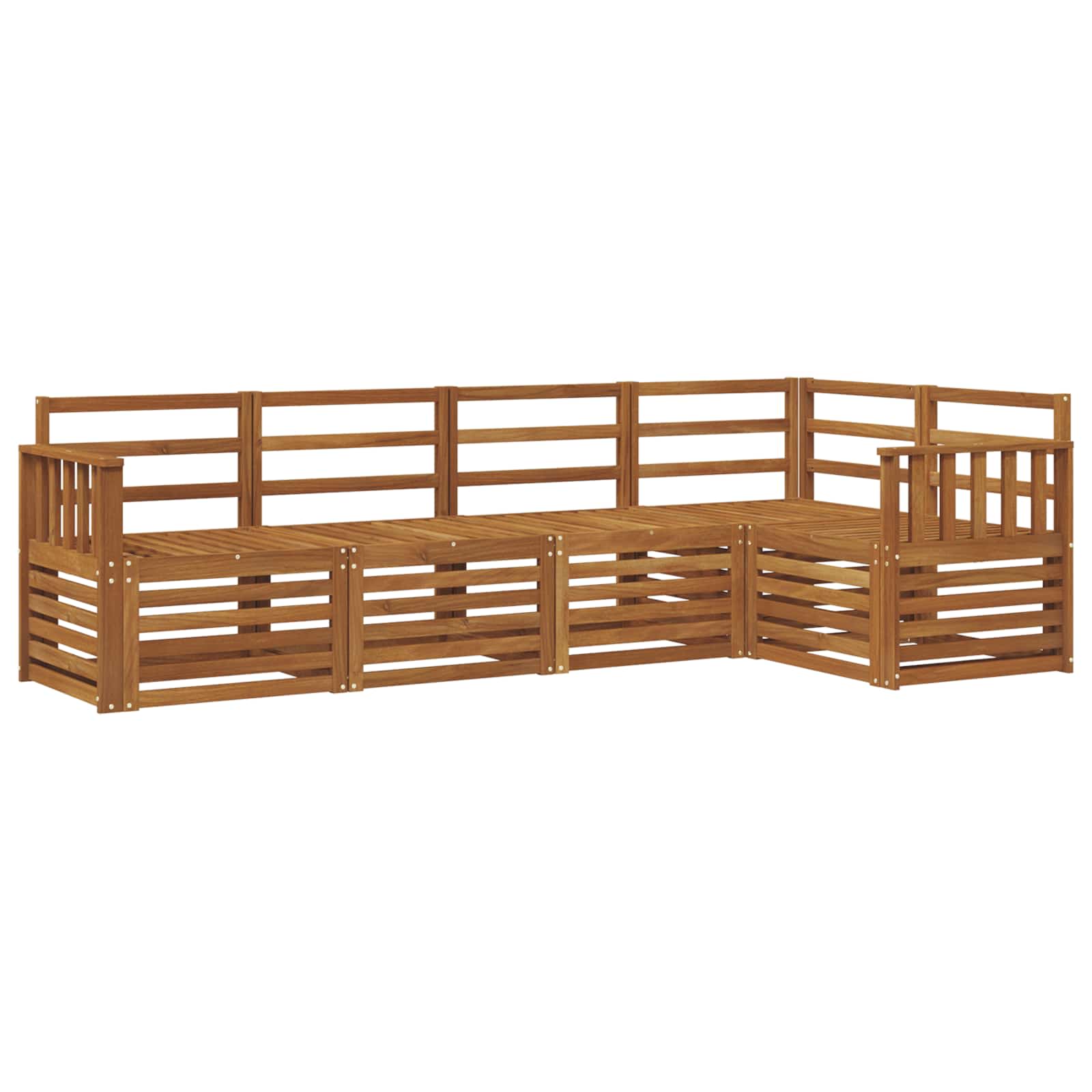 vidaXL Conjunto de Sofá Sectional 5 pcs Natural