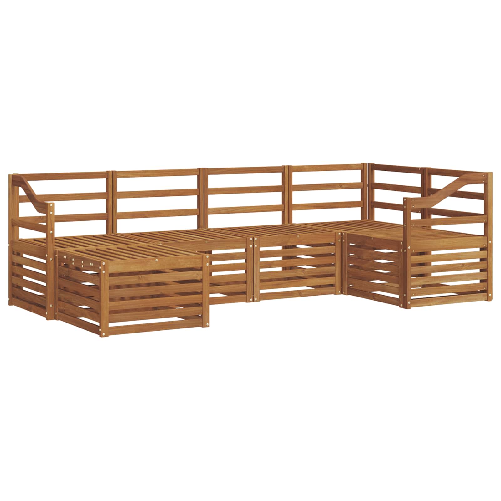 vidaXL Conjunto de Sofá Sectional 6 pcs Natural