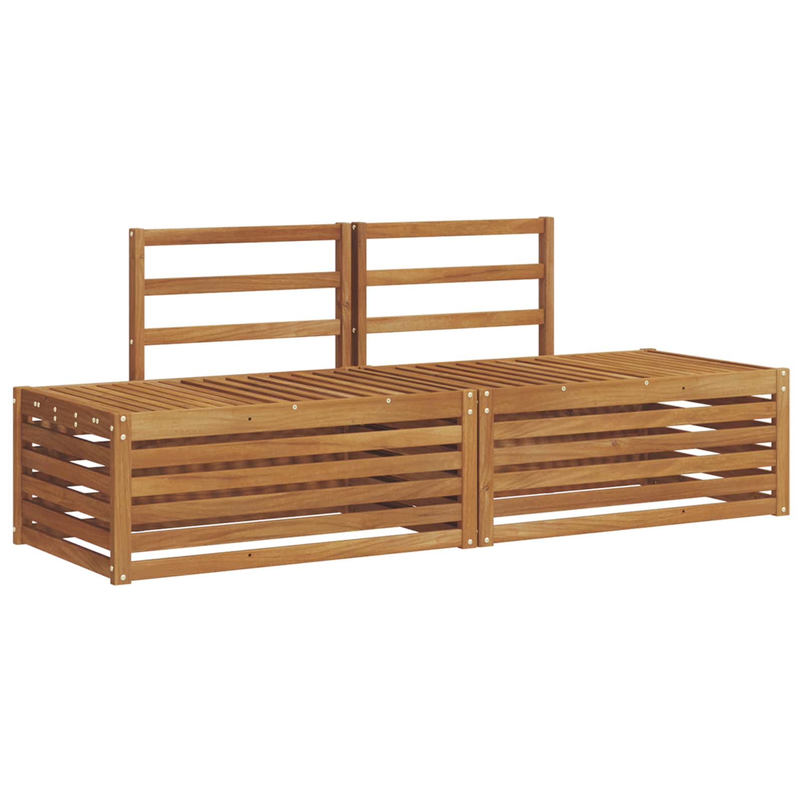 vidaXL Conjunto de Sofás para Exterior 2 Peça Natural