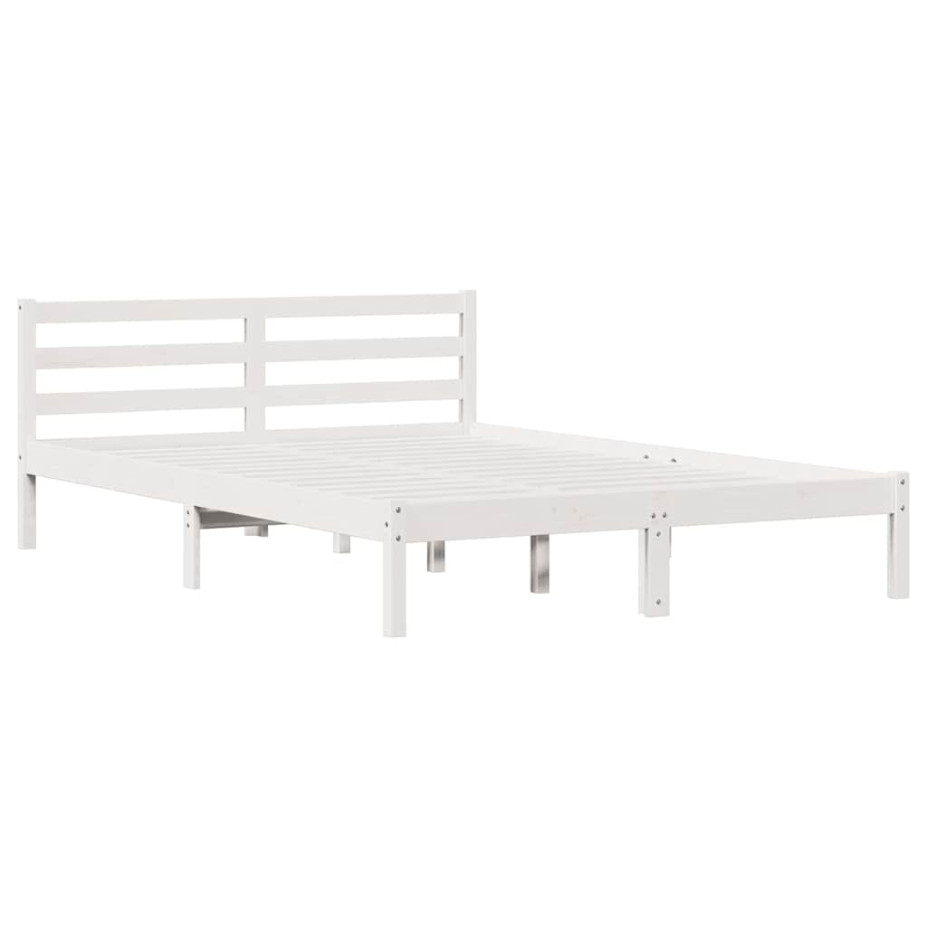 vidaXL Estrutura da Cama com cabeceira Branco 215,5 x 145,5 x 69,5 cm