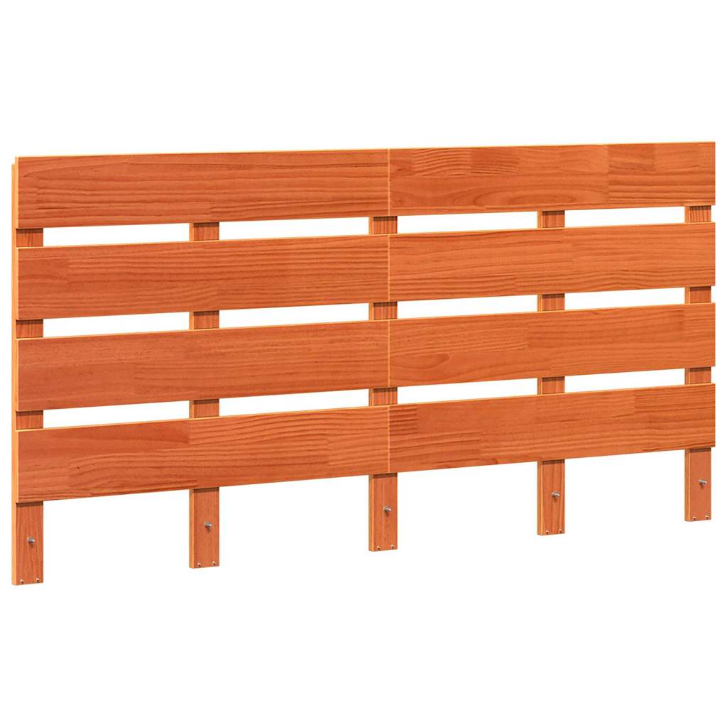 vidaXL Cabeceira Castanho 140,5 x 3 x 80 cm Madeira de Pinheiro Sólida