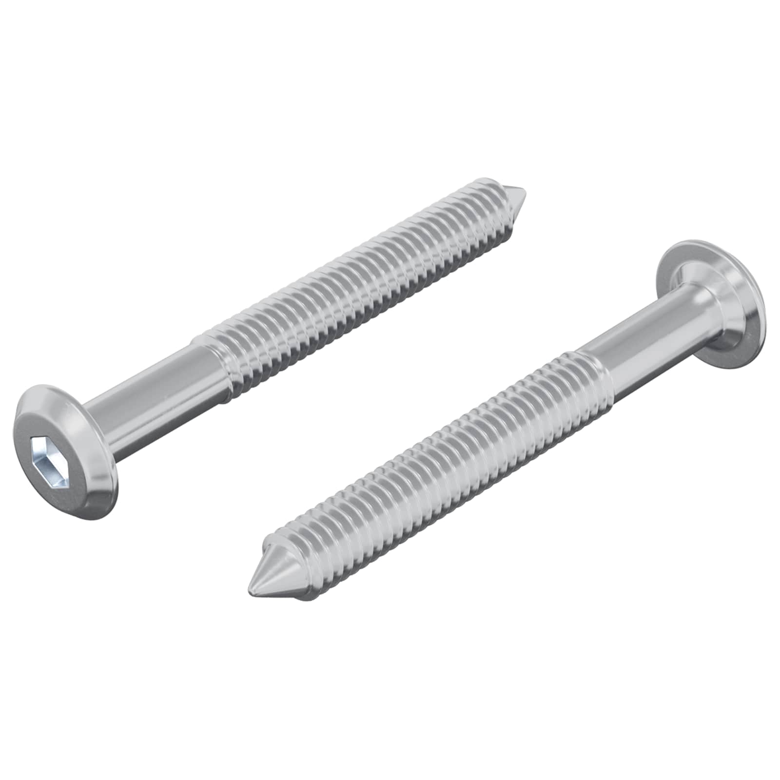 vidaXL Parafuso 2 pcs Prateado M6 x 50 mm Aço