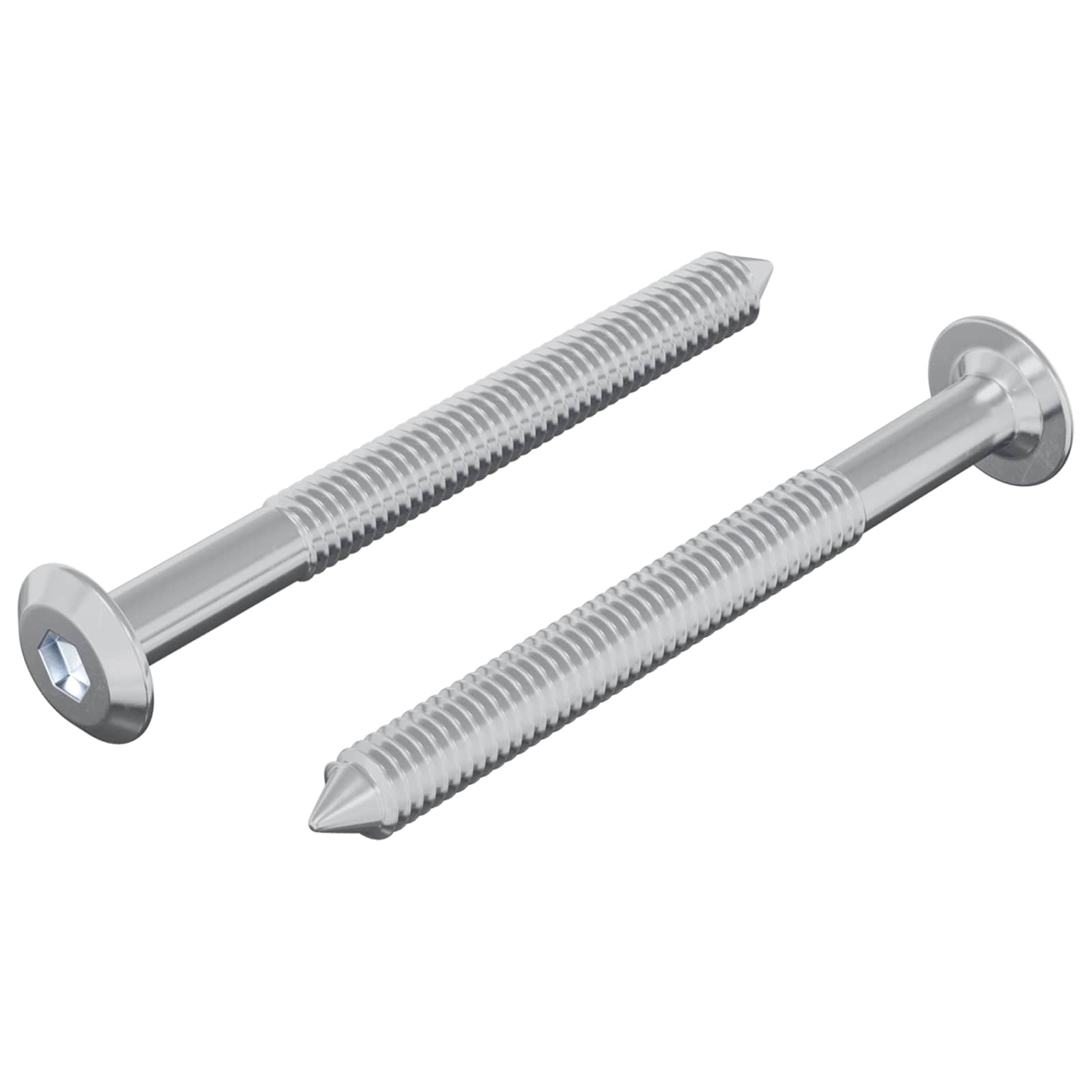 vidaXL Parafuso 2 pcs Prateado M6 x 60 mm Aço