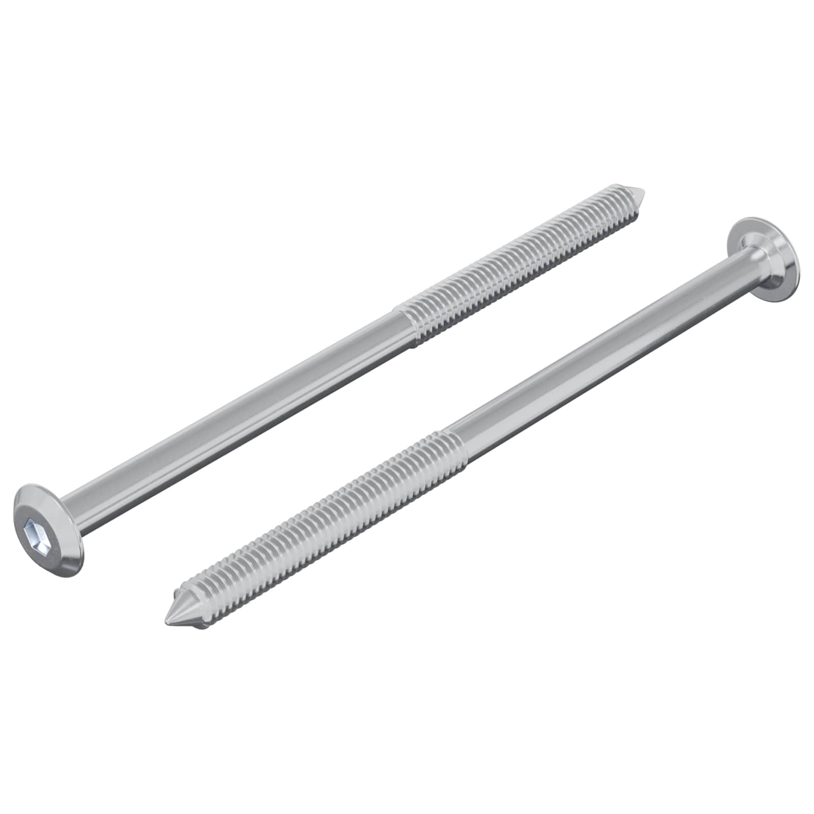 vidaXL Parafuso 2 pcs Prateado M6 x 100 mm Aço