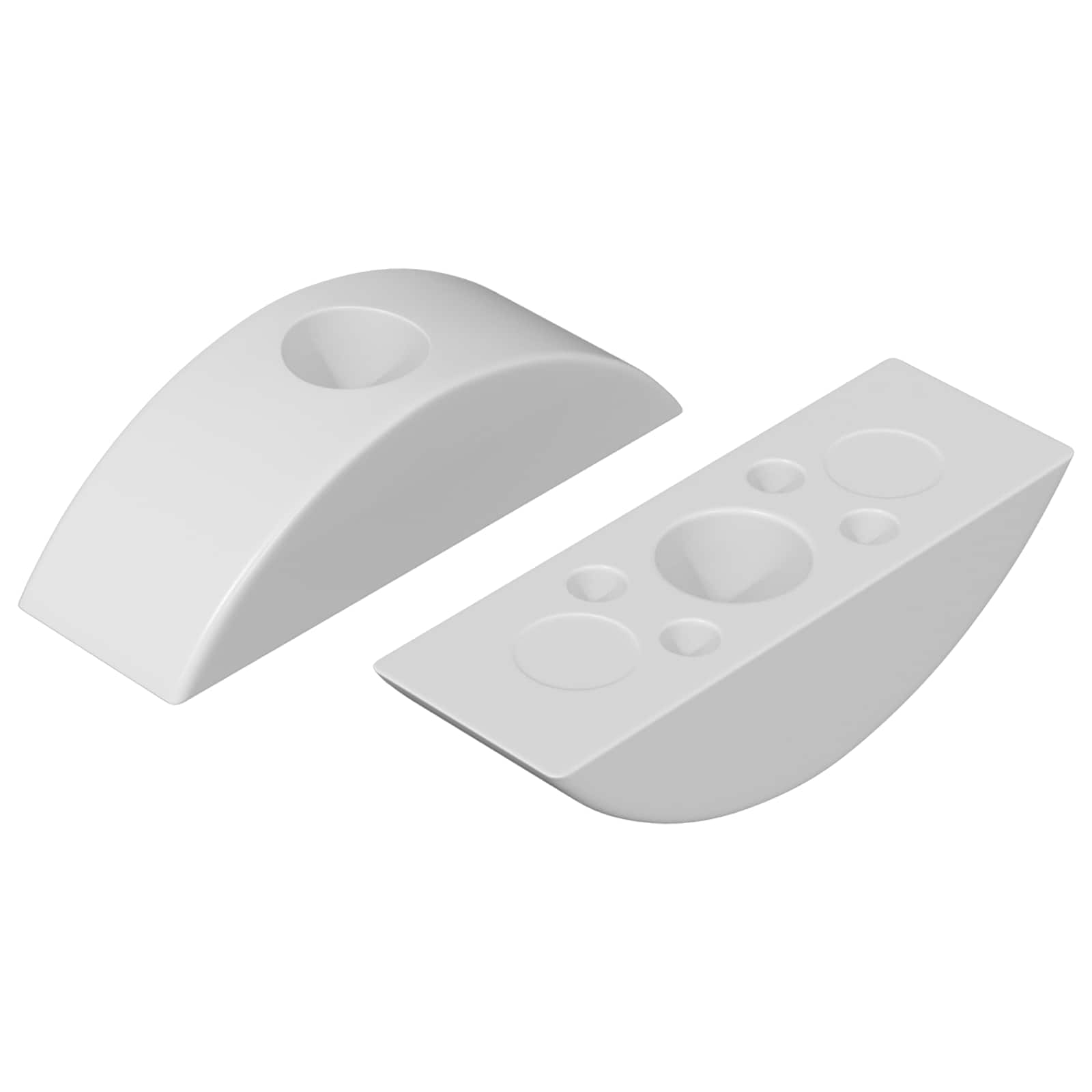 vidaXL Arruela meia-lua 2 pcs Branco M6 Polipropileno