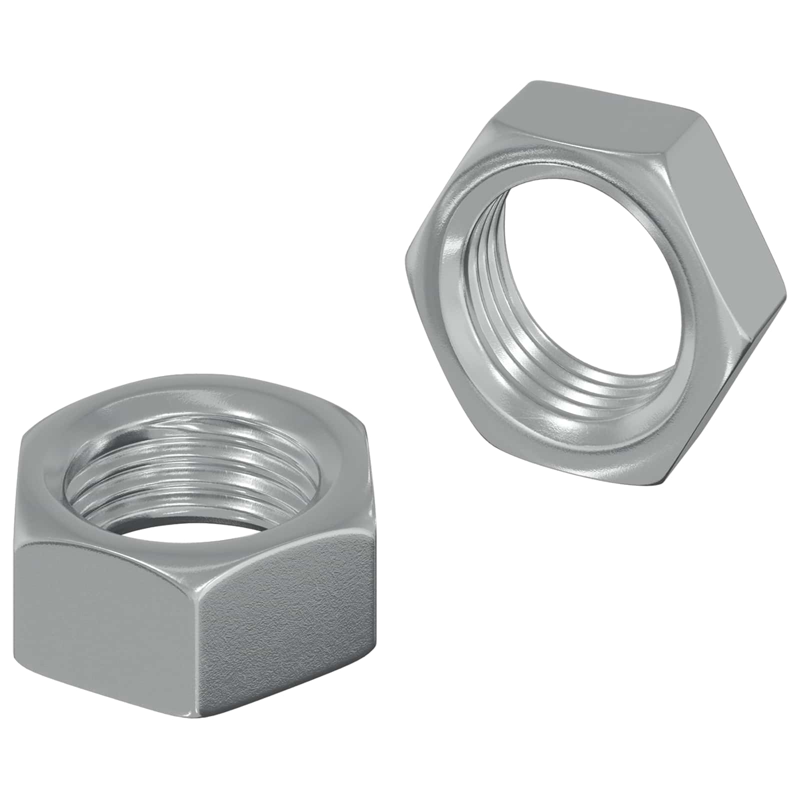 vidaXL Porca Hexagonal 2 pcs Prateado M6 Metal
