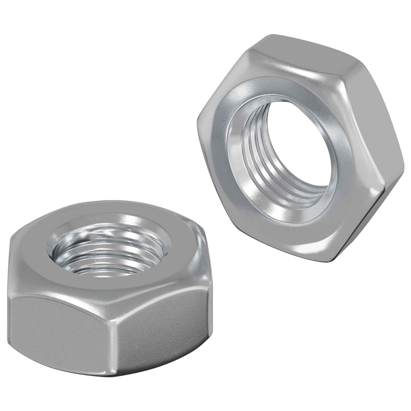vidaXL Porca Hexagonal 2 pcs Prateado m8 Metal