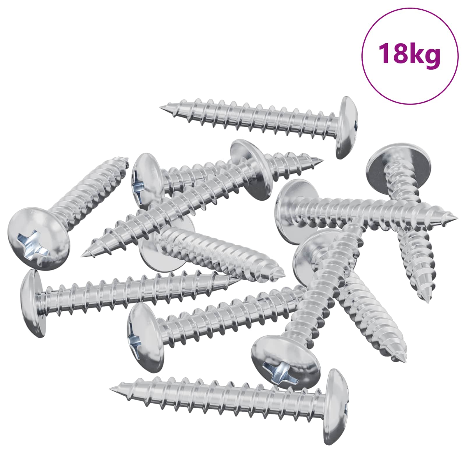 vidaXL Prego Autoperfurante 9231 pcs Revestido de zinco Aço