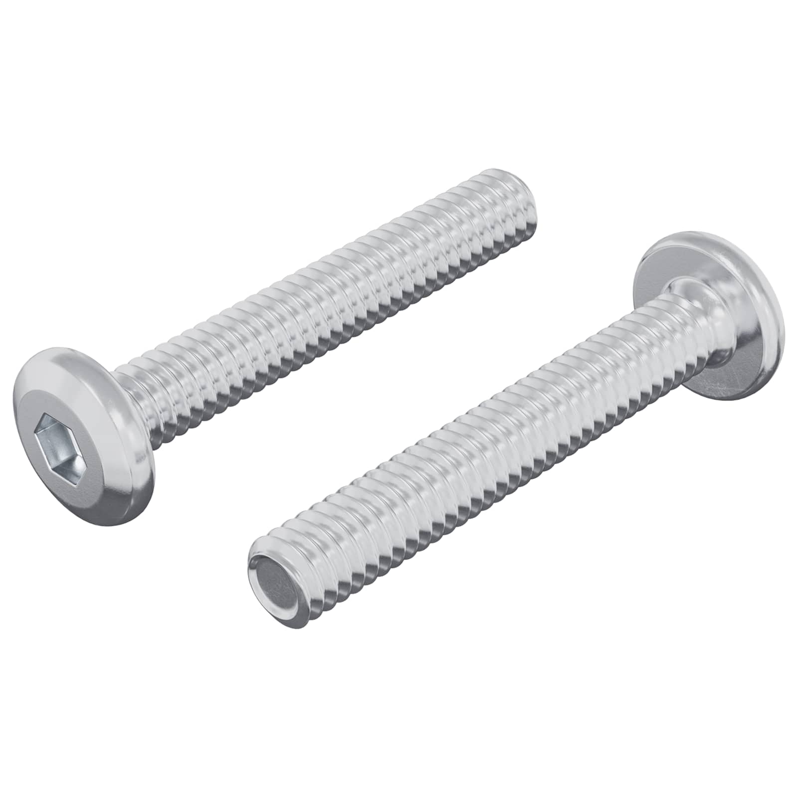 vidaXL Parafuso de Trava Liso 2 pcs Prateado M6 x 35 mm Aço