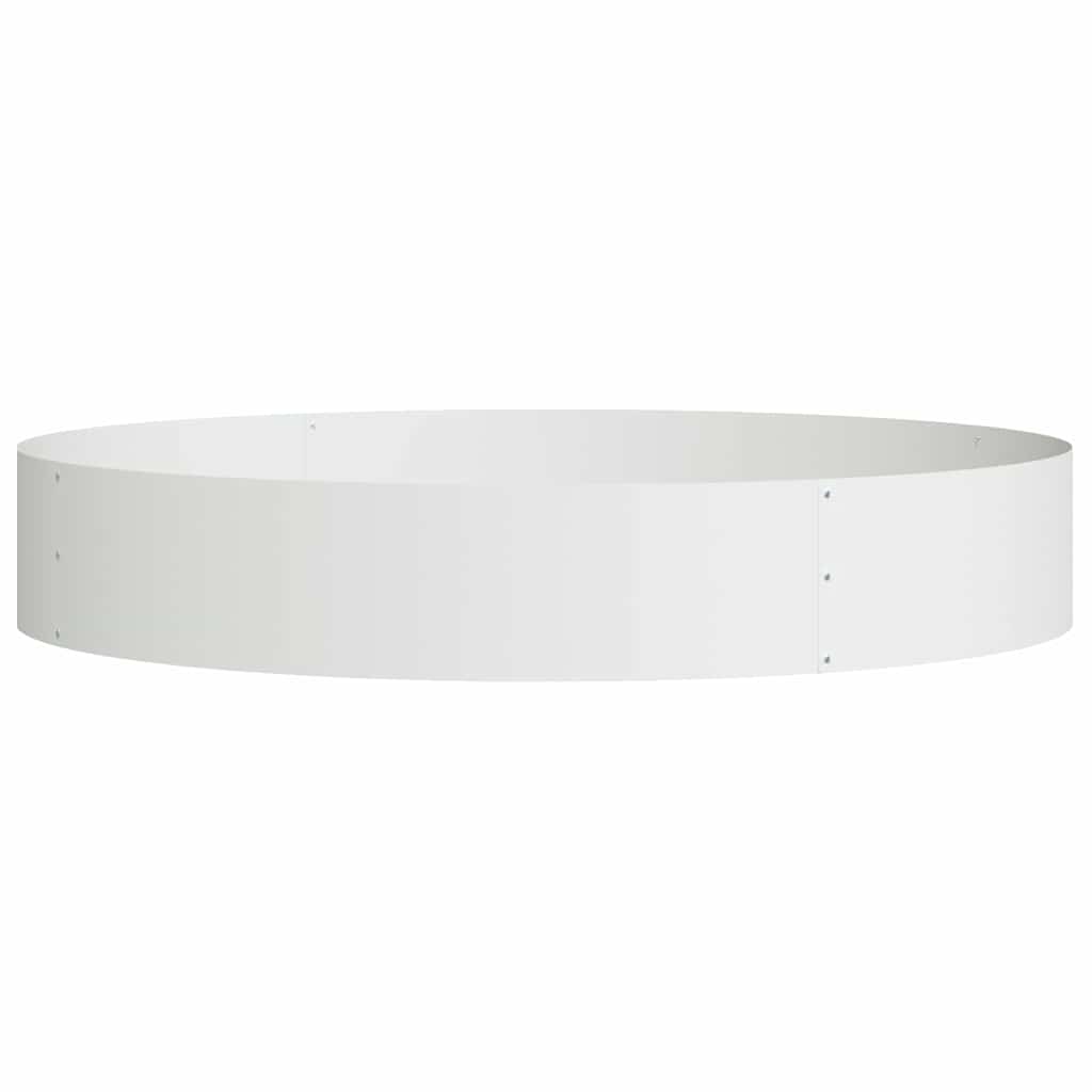 vidaXL Anel de Vaso Branco 120 x 120 x 20 cm Aço laminado a frio