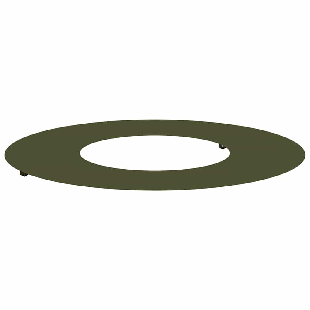 vidaXL adequado para Anel de Árvore Plano Verde-oliva Ø30 / 60 cm Aço