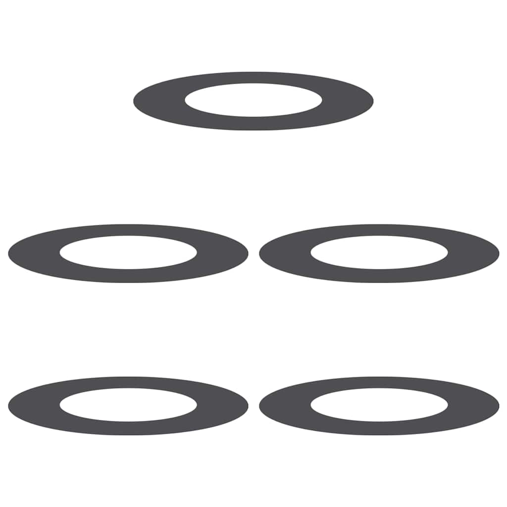 vidaXL adequado para Anéis de Árvore Planos 5 pcs Preto Ø40 / 70 cm Aço