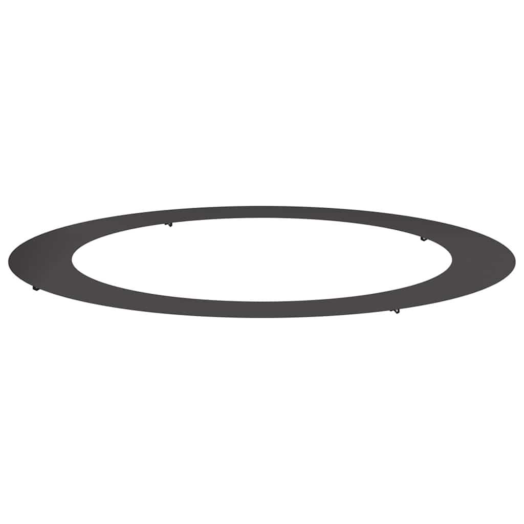 vidaXL adequado para Anel de Árvore Plano Preto Ø90 / 120 cm Aço
