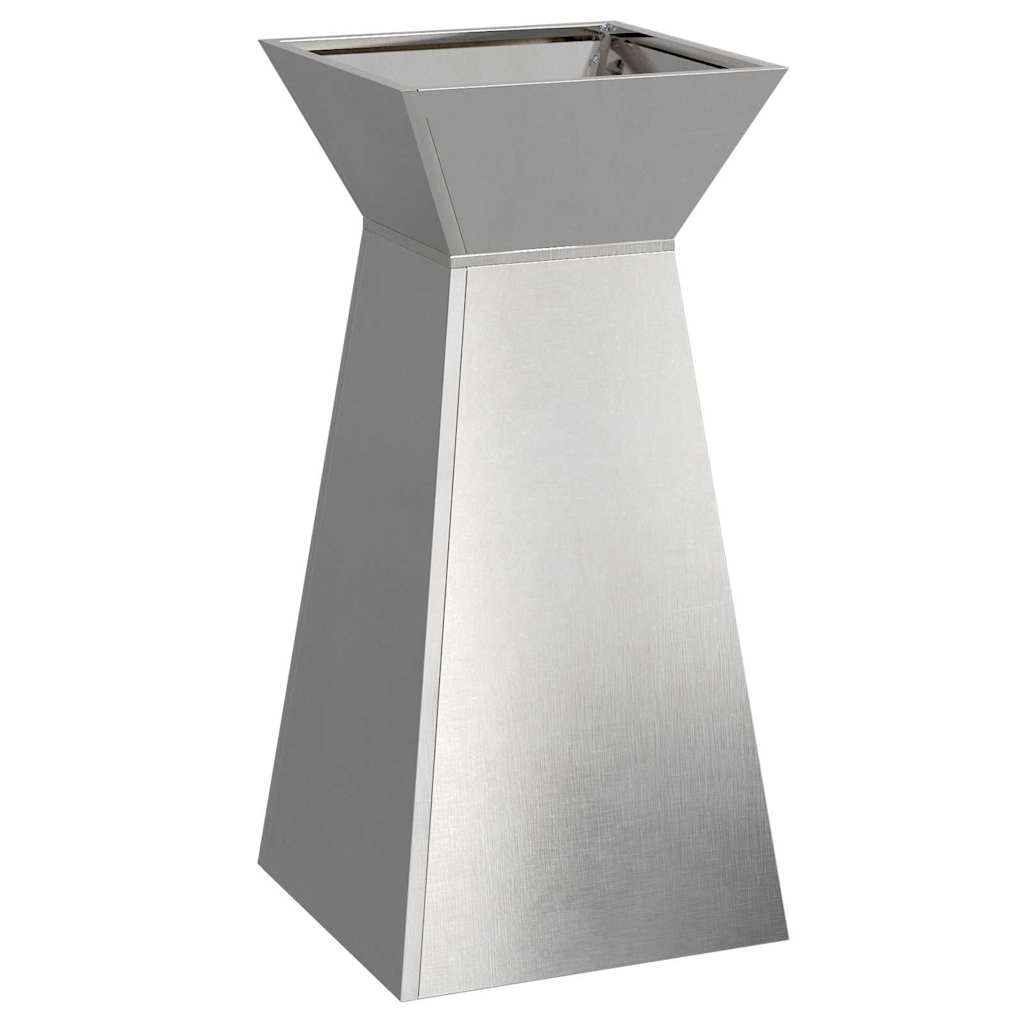 vidaXL Vaso de Pilar Prateado 35 x 35 x 73 cm Aço inoxidável