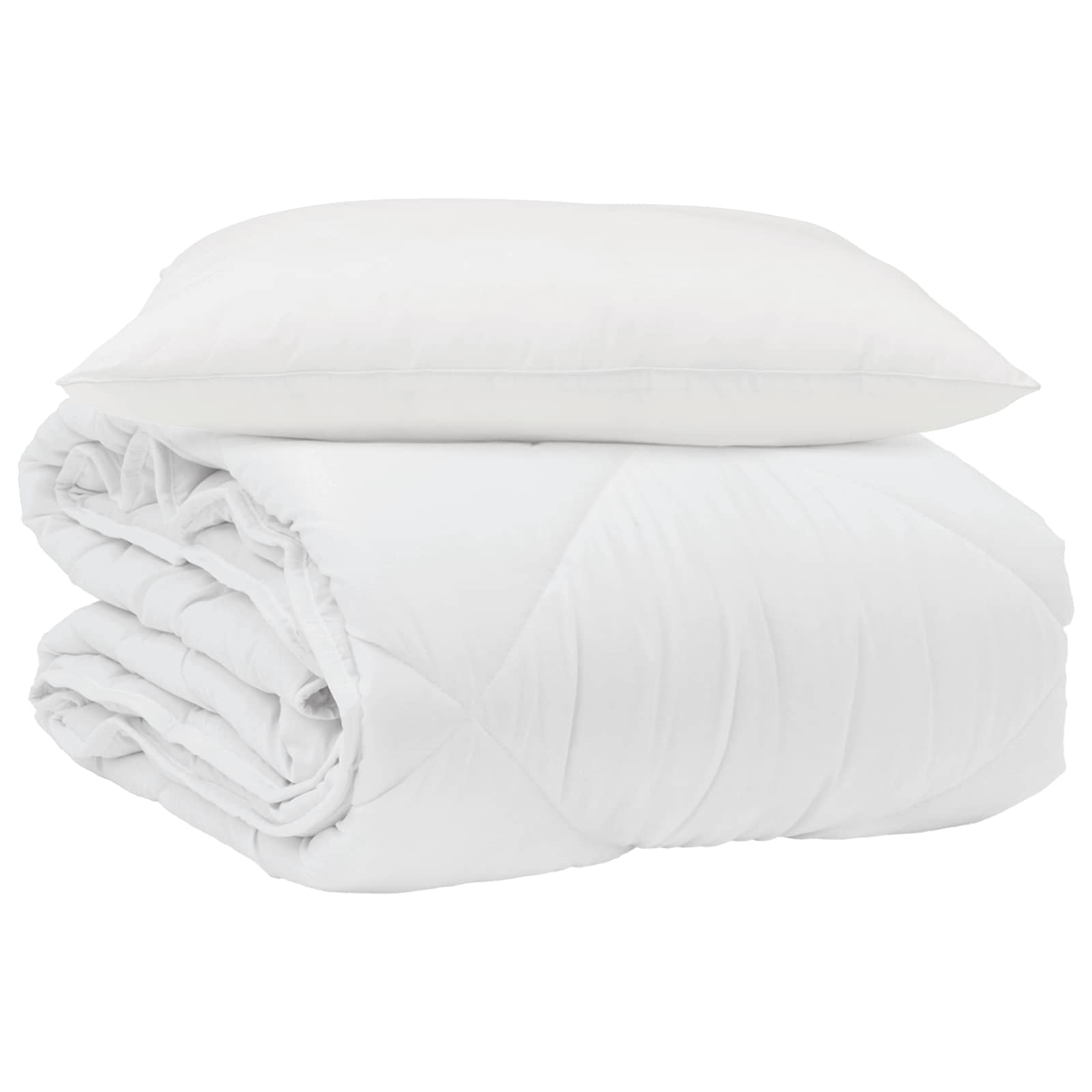 vidaXL Edredom de Verão Simples 2 pcs Branco Microfibra