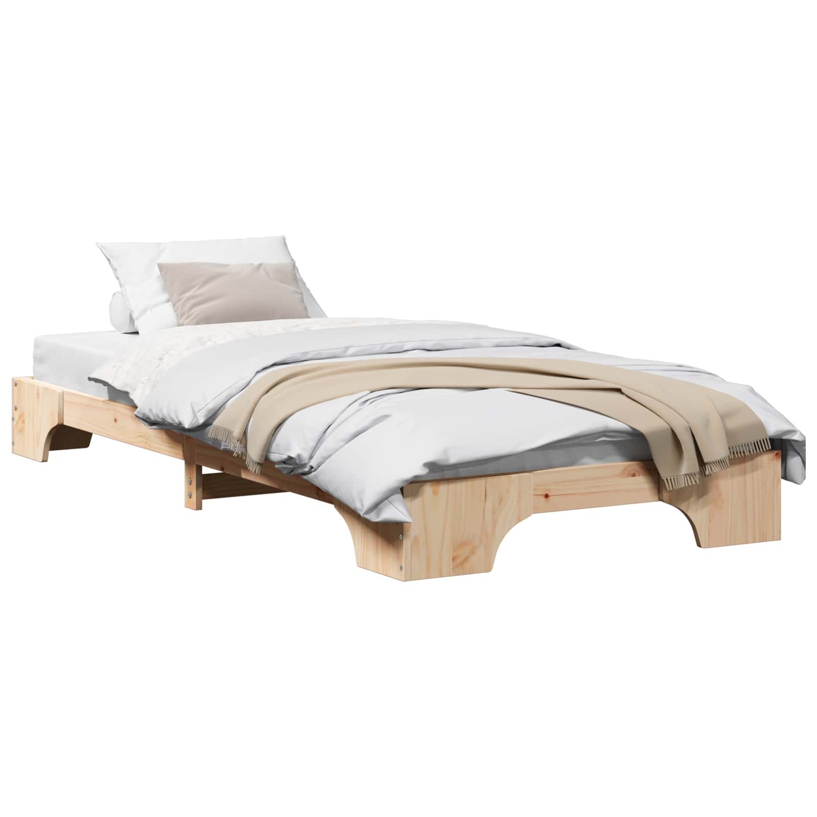 vidaXL Estrutura da Cama Natural 80 x 200 cm
