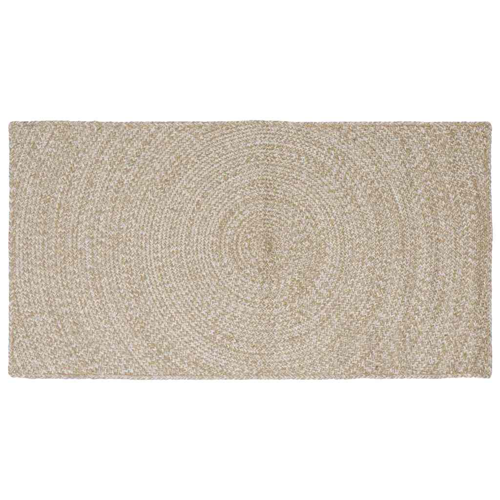 vidaXL Tapetes de área Natural e Preto 80 x 200 cm Juta
