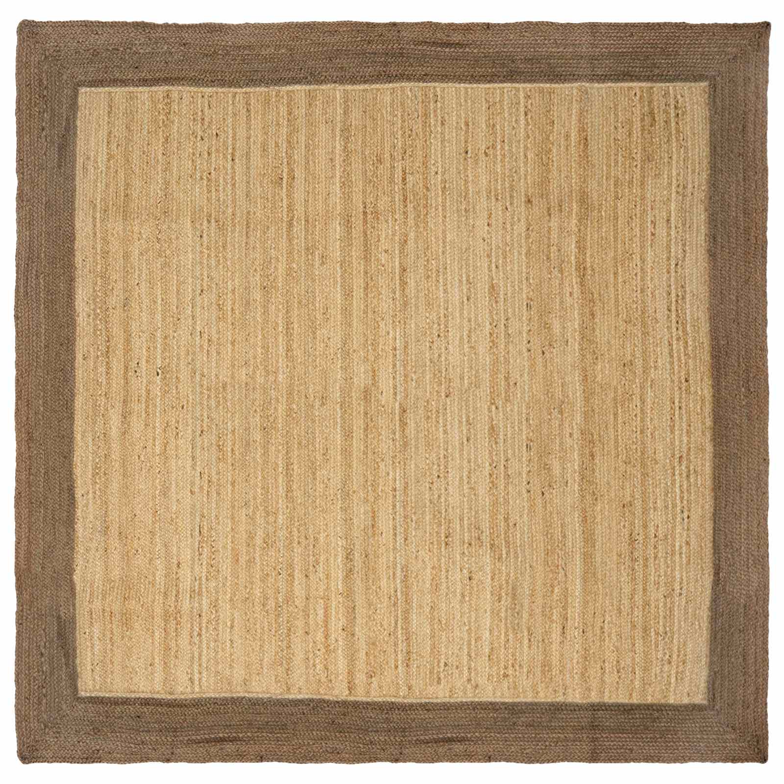 vidaXL Tapetes de área Cinzento 300 x 300 cm Juta