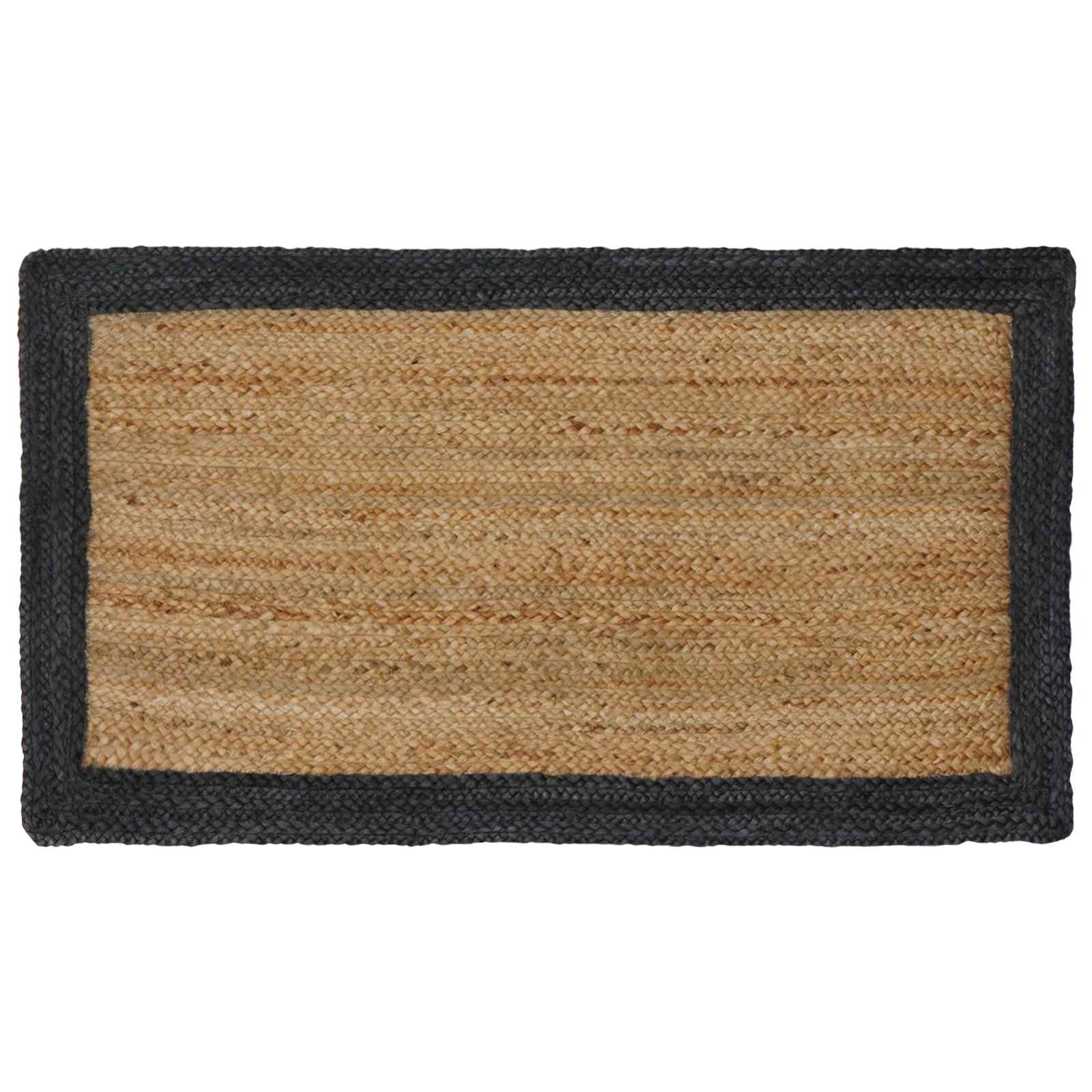 vidaXL Tapetes de área Cinzento-Escuro 60 x 110 cm Juta